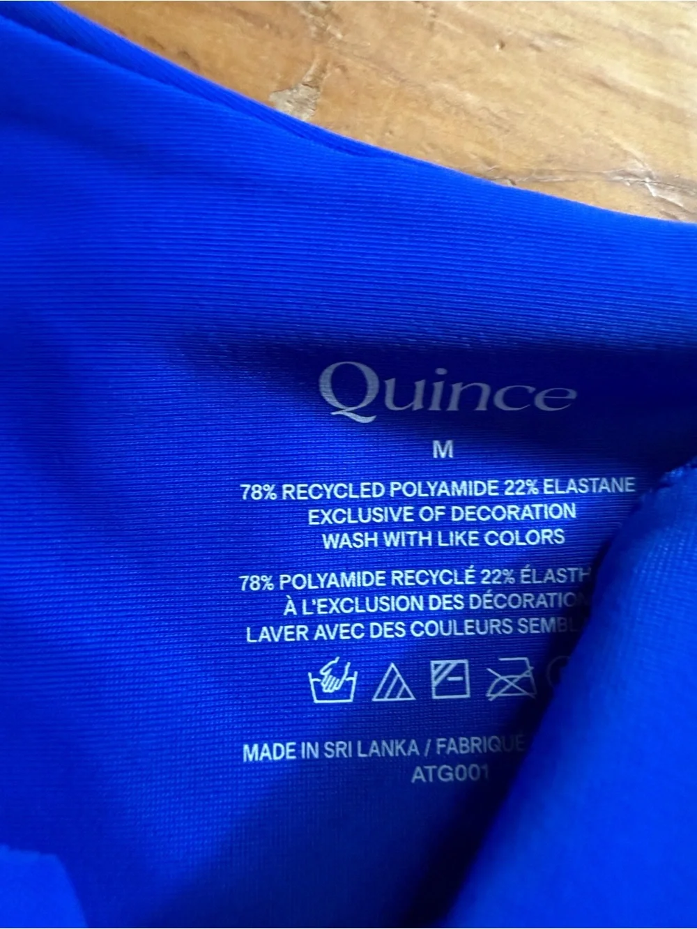 Quince Royal Blue Two-Piece Bikini Set Size Medium New with tags